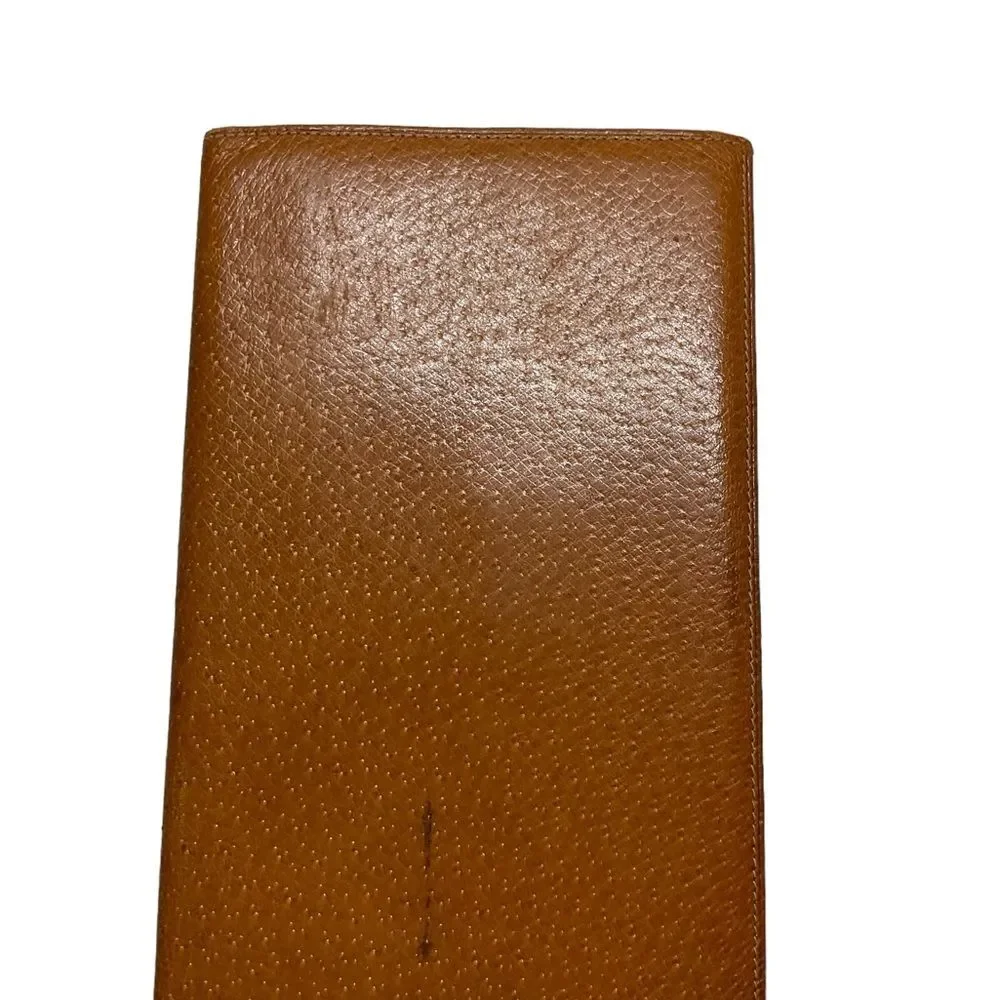 VTG Genuine Pigskin Leather Wallet Checkbook Holder